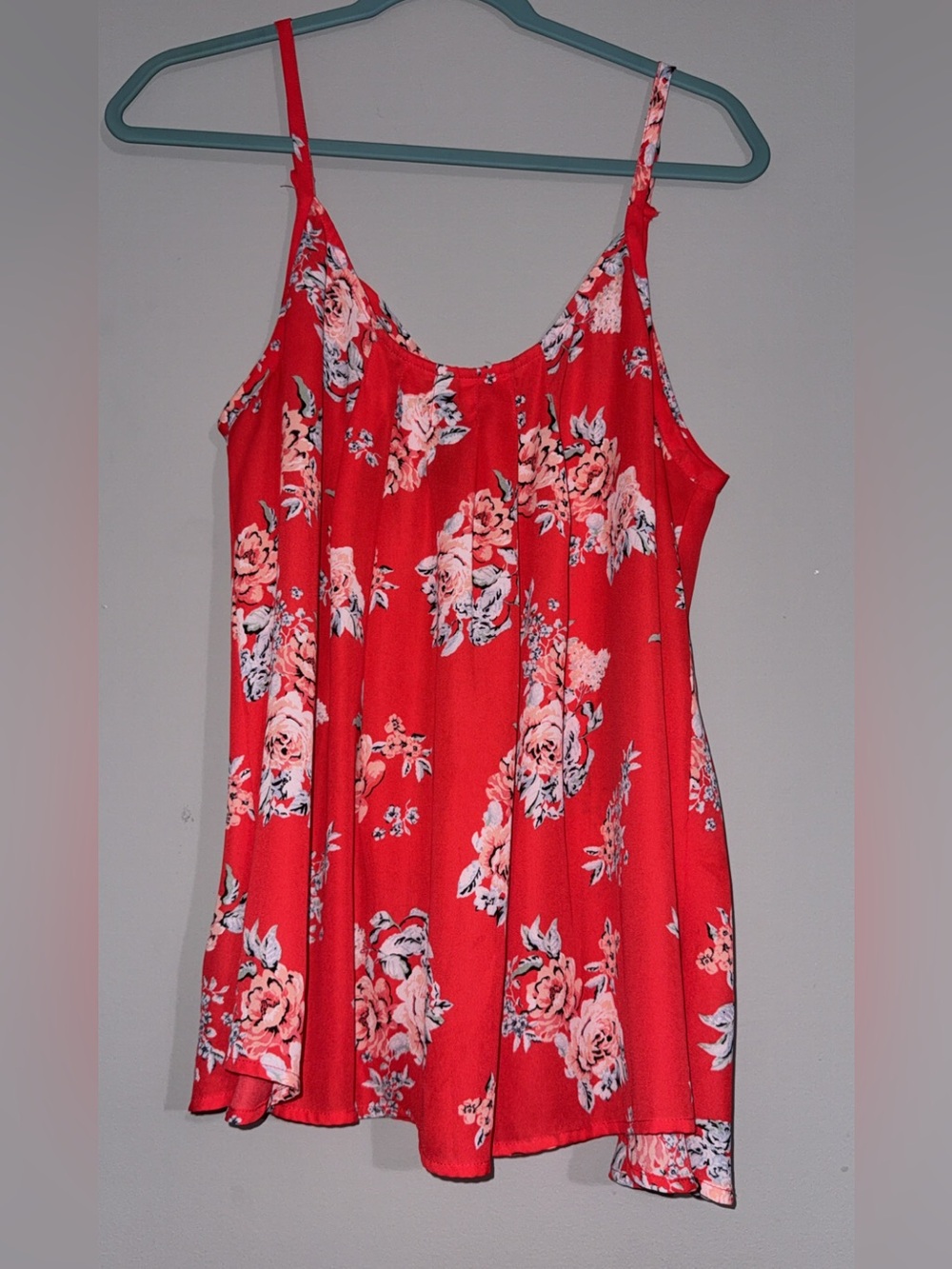 NWOT Torrid Red Floral Camisole Tank with Crisscross Back